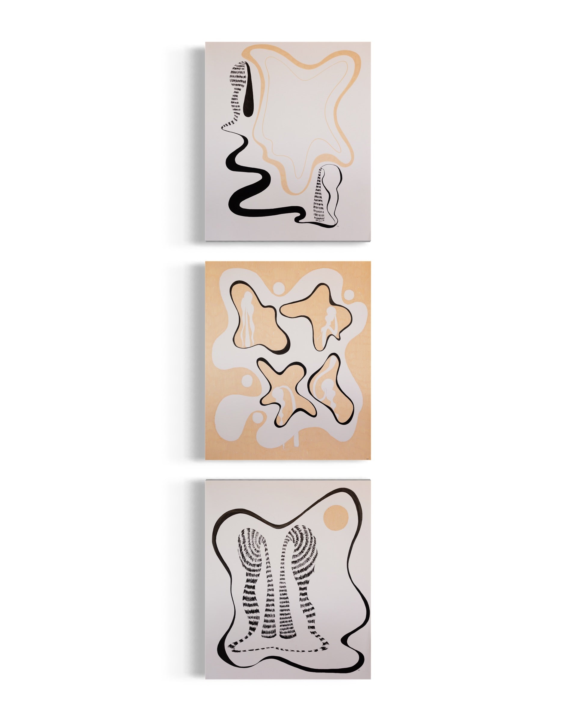 Two Palms : Mini Set of I II III Two Palms III Original Painting Goodville