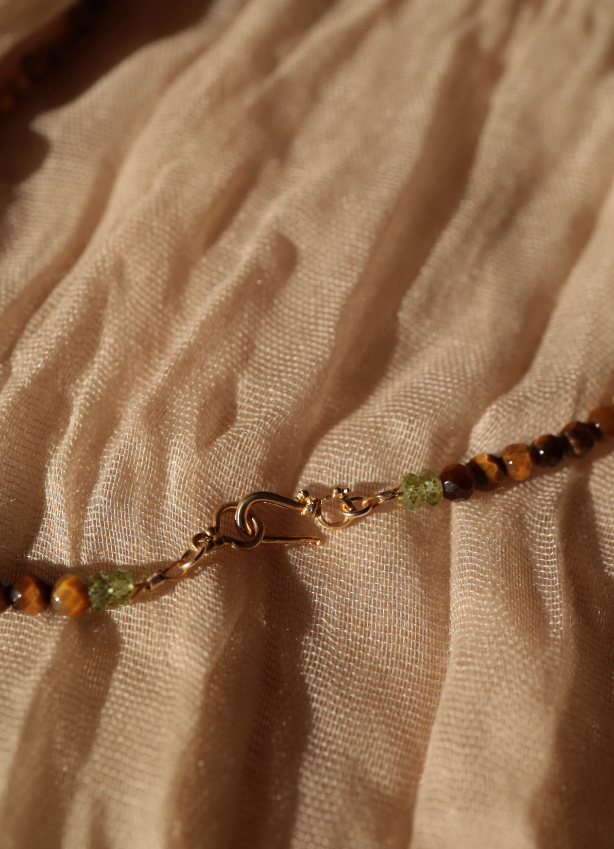 Genuine Tigers Eye & Peridot Necklace Genuine Tigers Eye & Peridot Necklace Panakeias Blessings   