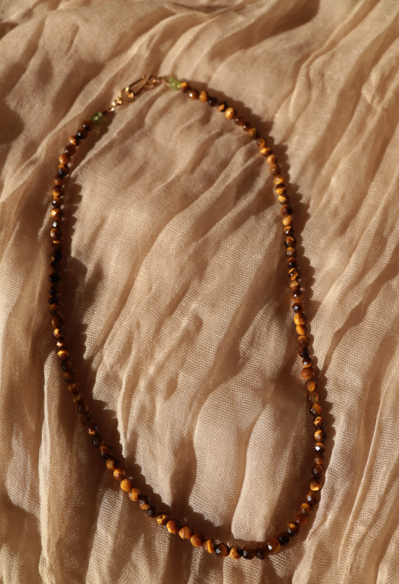 Genuine Tigers Eye & Peridot Necklace Genuine Tigers Eye & Peridot Necklace Panakeias Blessings   